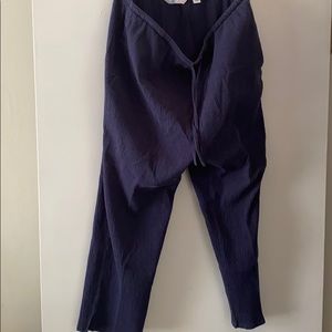 Denim & Company  Pants Gauze Navy Blue